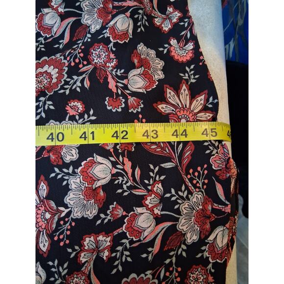 Talbots Dress Medium Long Floral Cottagecore Ruffled Neck & Sleeve Garden Party - Picture 10 of 13